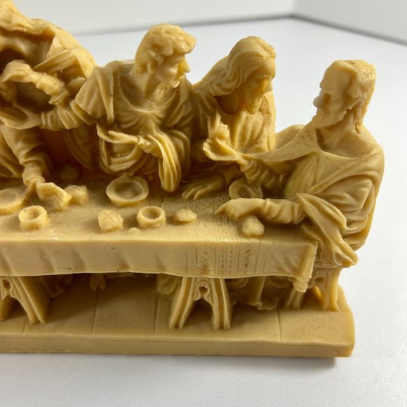 The Last Supper Resin 3D Statue Religious Apostles Jesus Mexico Beige Christian - Picture 7 of 11